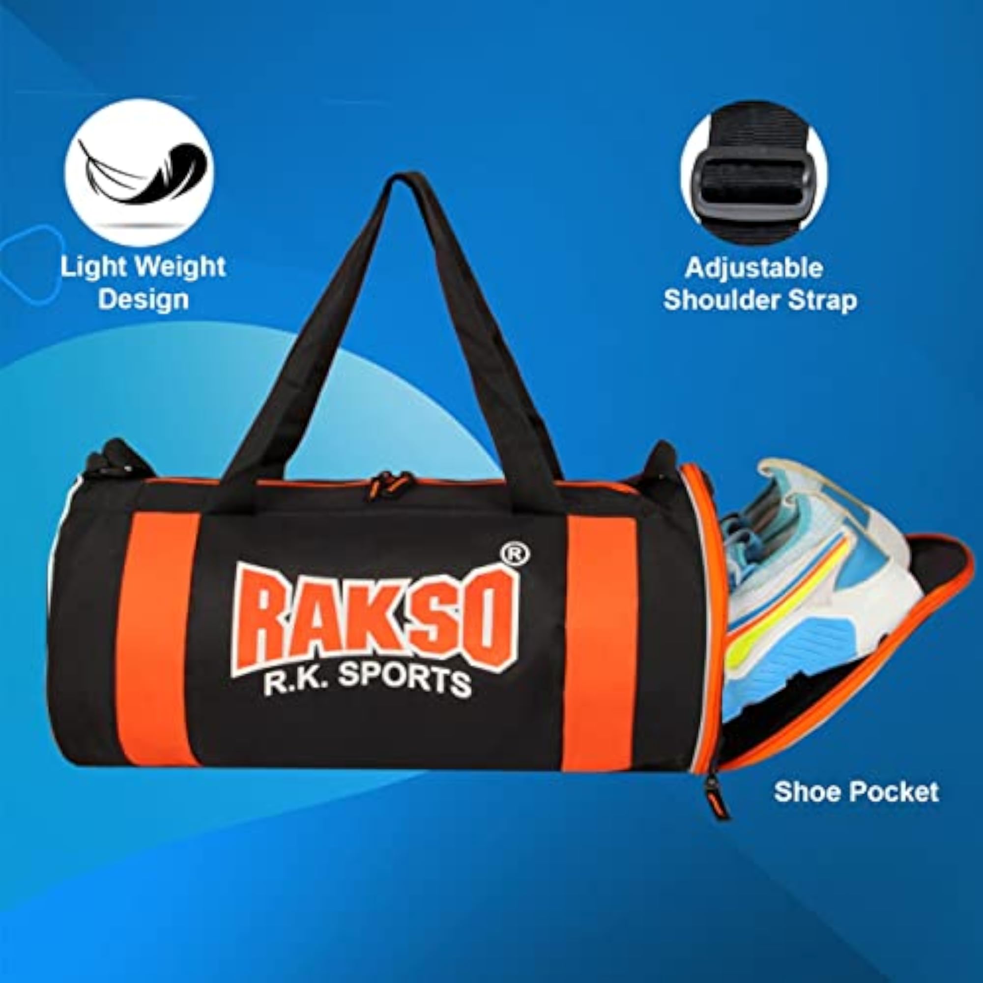 Gym Bag with Shoe Compartment Duffel Bag